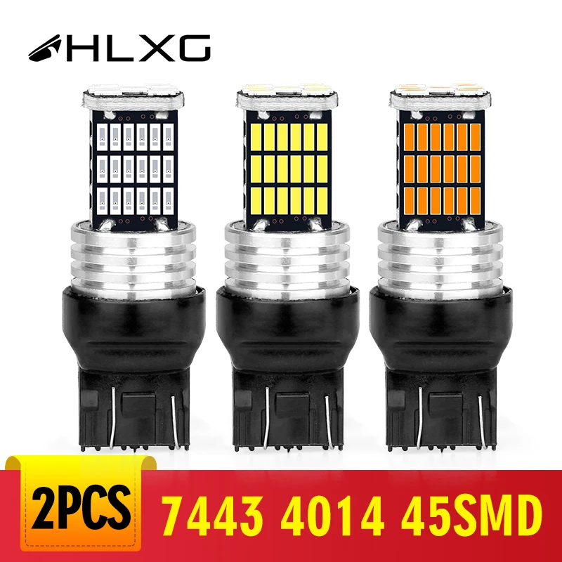 2 шт. задний стоп сигнал 7443 7440 Led W21W W21/5 W WY21W светодиодные лампы Canbus T20 указатель