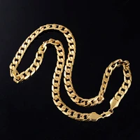 10 mm gold color chains link necklace men 24 inch hiphoprock choker male necklace accessories fashion men punk gothic jewelry