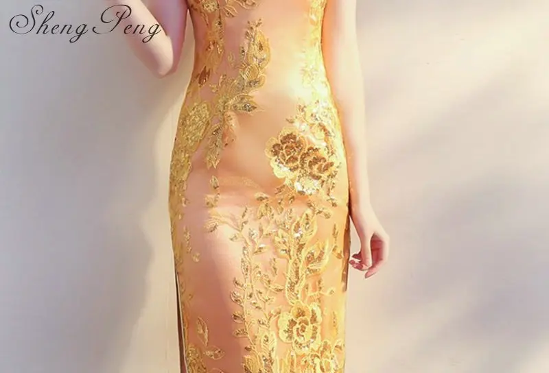 Новые женские современные китайское традиционное платье cheongsam Китайский искусственный шелк Винтаж Высокое качество китайских Дамский qipao длинные dressCC375
