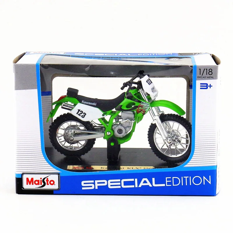 Maisto 1:18 игрушечный мотоцикл имитация мотоцикла из сплава KLX250SR модели мотоцикла детские игрушки