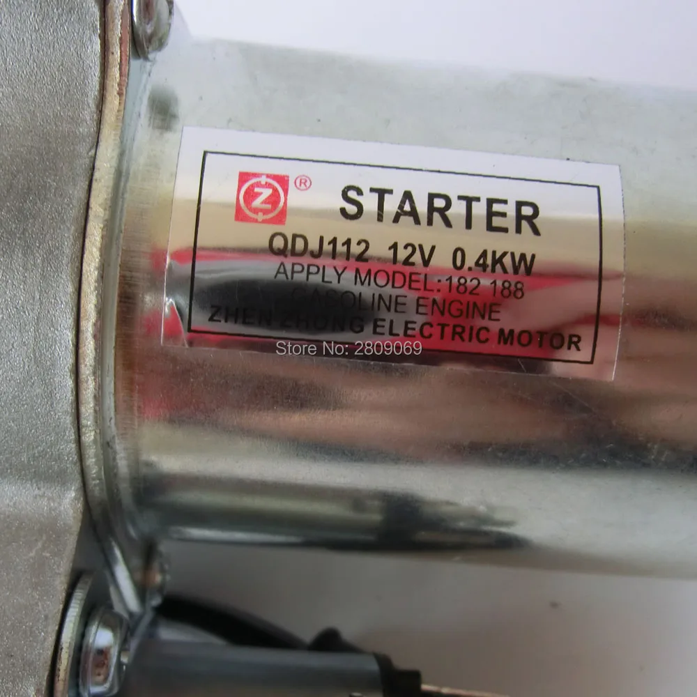 QDJ112 12 В 188F 190F 5~ 6,5 кВт бензиновый генератор двигатель электрический стартер хорошая цена