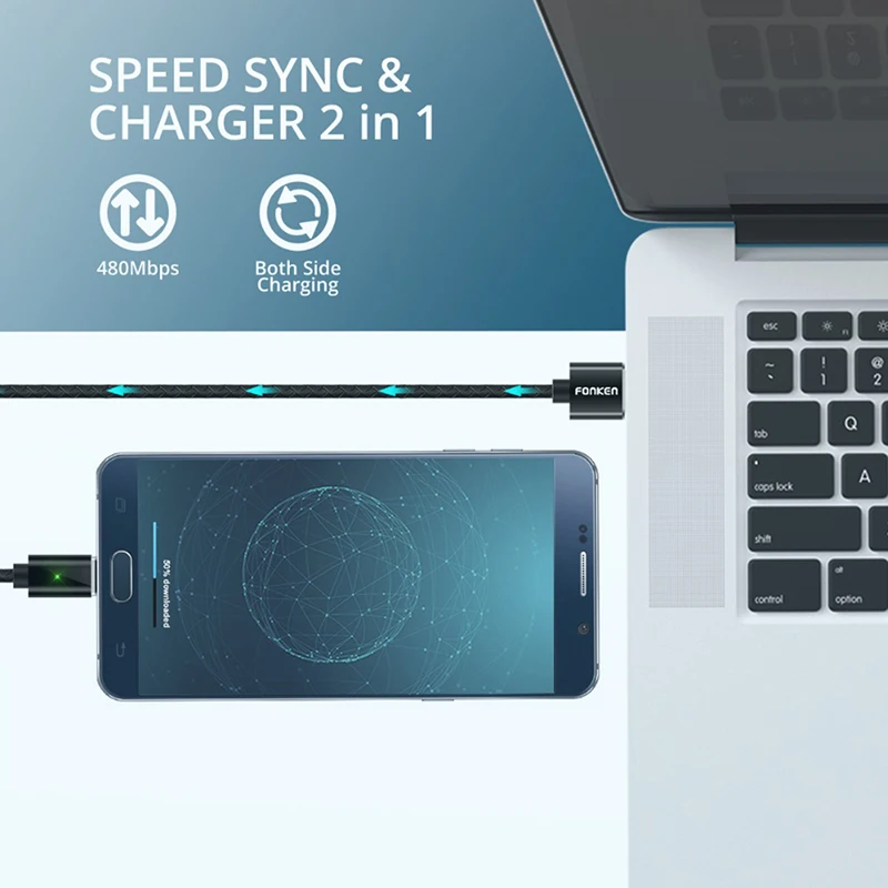 2 м Магнитный usb-кабель мобильный телефон зарядное устройство типа C Micro USB 8 Pin