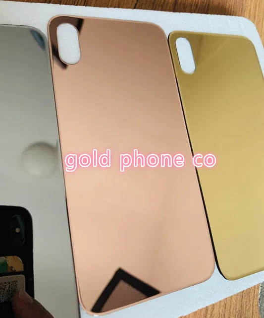 Для iPhone XS Задняя крышка батареи задняя дверь стекло Корпус запасная часть+ клейкая наклейка Черный Белый Золото Платина