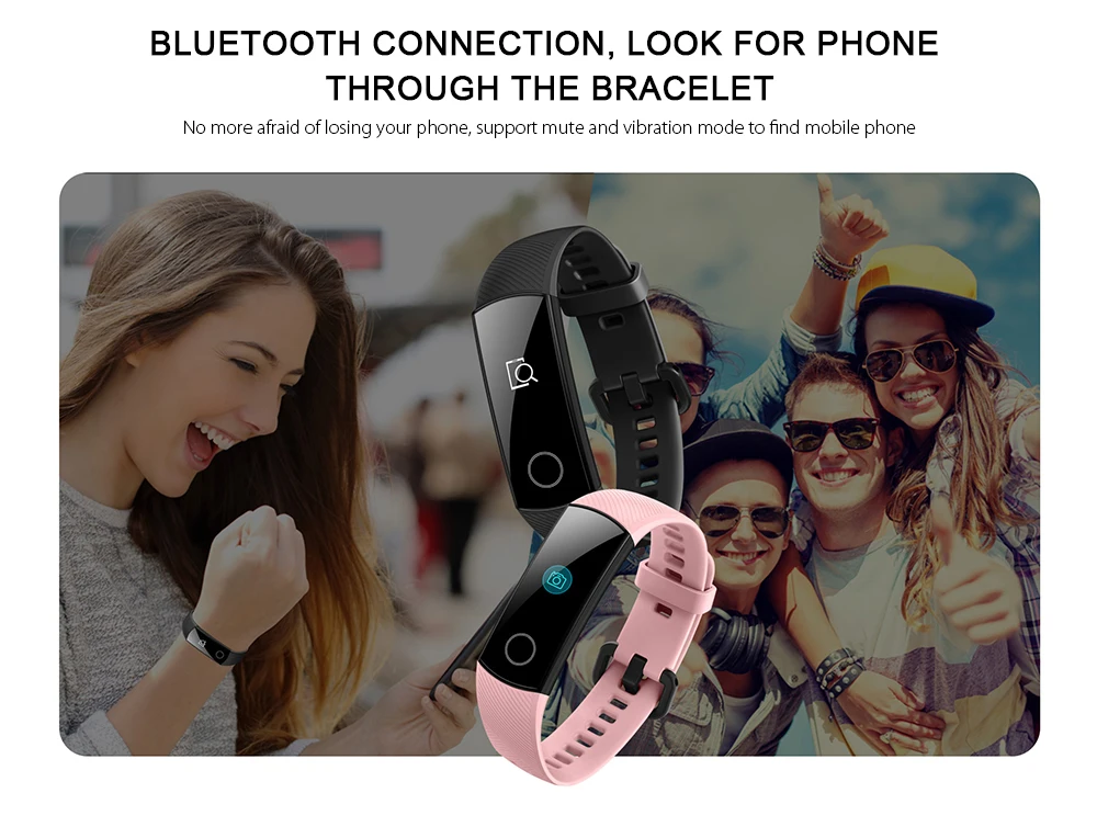 Huawei Honor Band 4 смарт-Браслет фитнес-браслет AMOLED цветной сенсорный экран фитнес-трекер для измерения сердечного ритма Smartband плавание сон оснастка