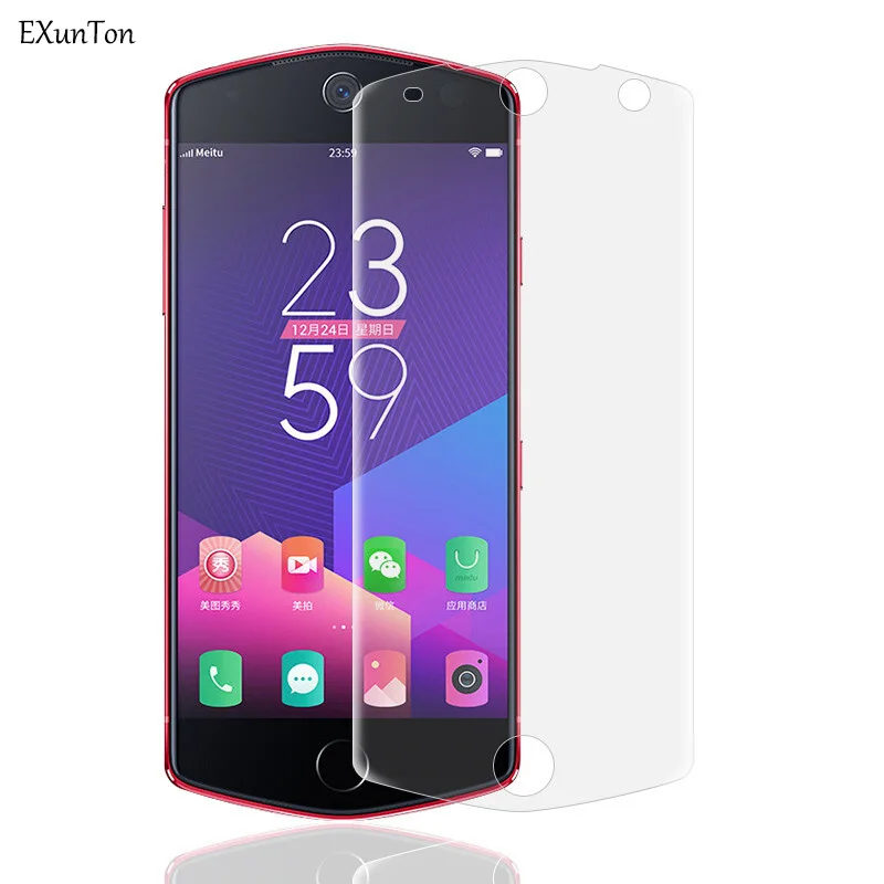 EXUNTON 3D полное покрытие мягкая защитная пленка для экрана Meitu T9 T8 T8S M8 M6 V6 супер
