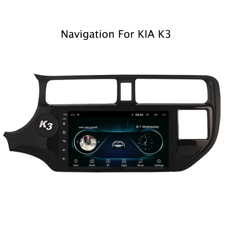 Автомобильный стереопроигрыватель NaviTopia Android 8.1 для Kia K3 2016 2017 2018 с GPS/Bluetooth/WIFI/USB/3G.