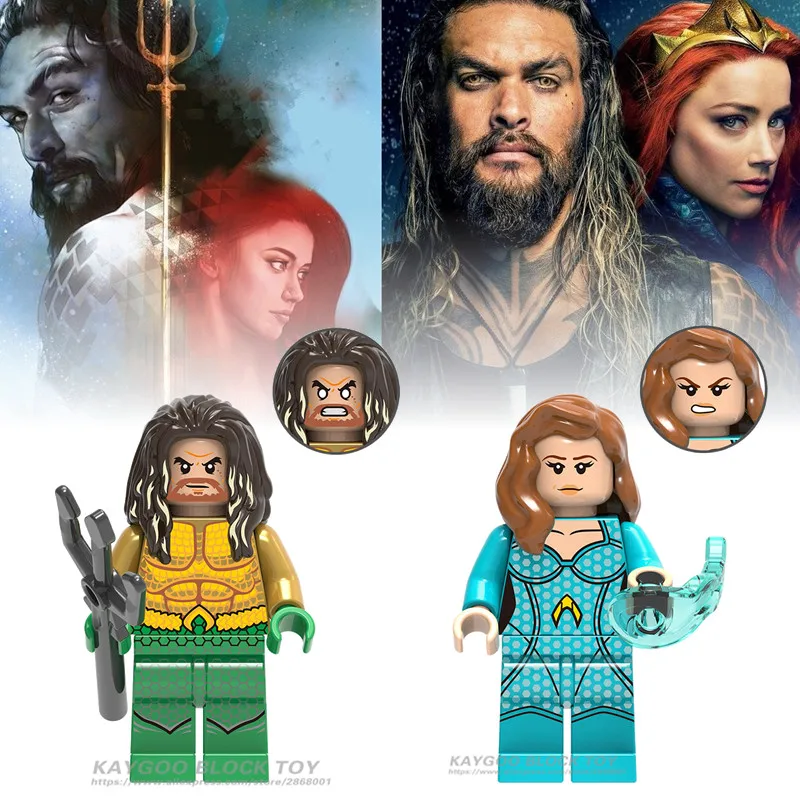 Марвел Капитан Аквамен Mera Super Heroes Лига Справедливости Legoings DC Flash черный Манта