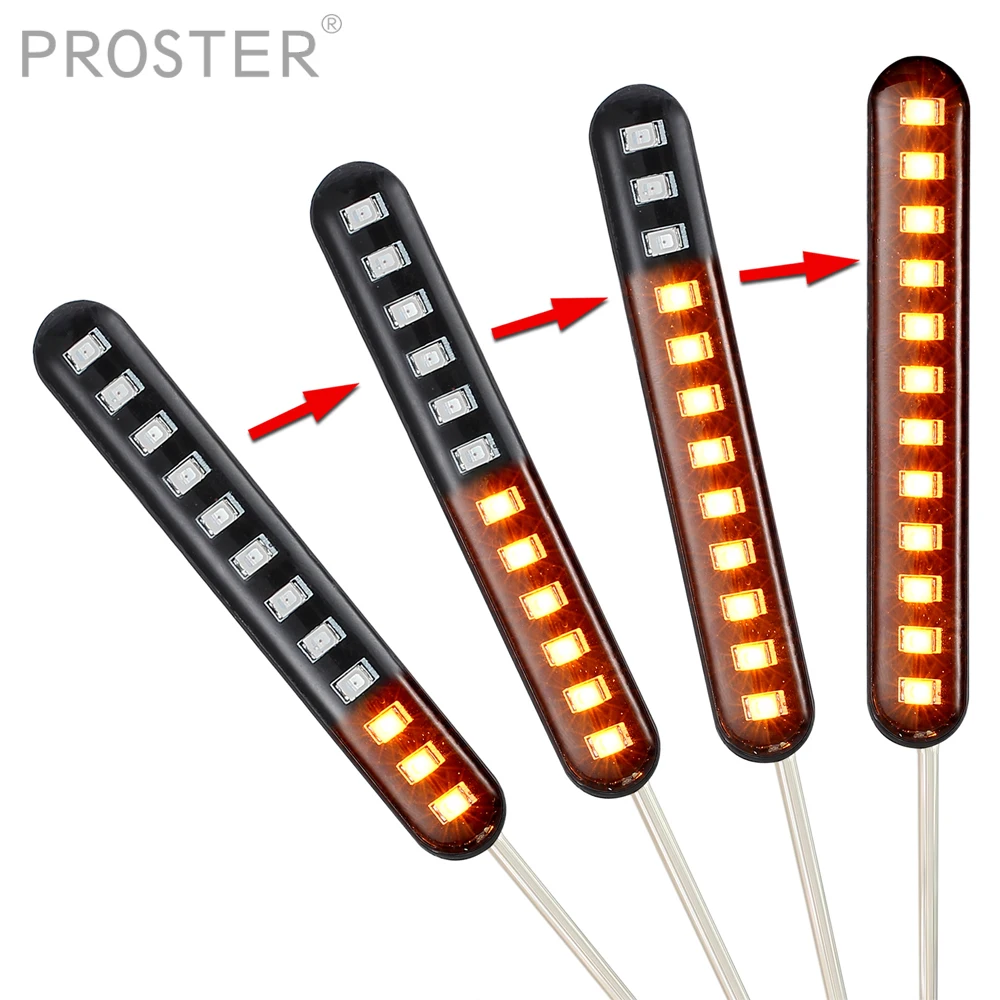 Proster 2 шт. мотоцикл 12LED номерной знак свет течет задние лампы Универсальный 12