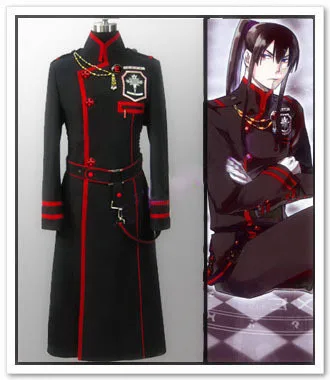 Аниме D.Gray man Yu Kanda Черный Красный Полный Косплей Костюм необычный длинный наряд на