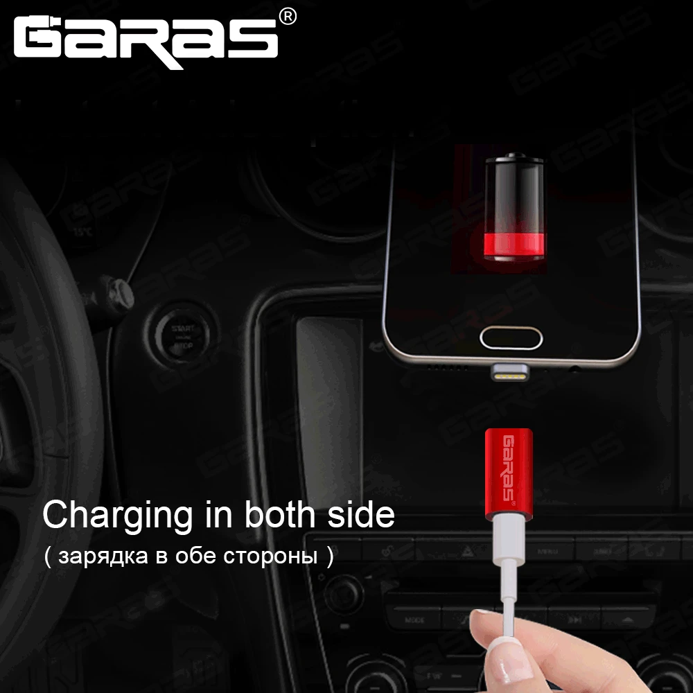GARAS Магнитный микро USB адаптер для мобильного телефона Android устройств Зарядное