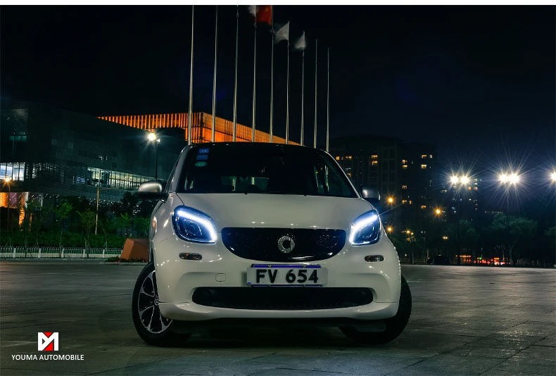 Автомобильный Стайлинг для BENZ smart head светильник s angel eyes 2015-2018 LED light bar Q5 bi xenon lens Bulb