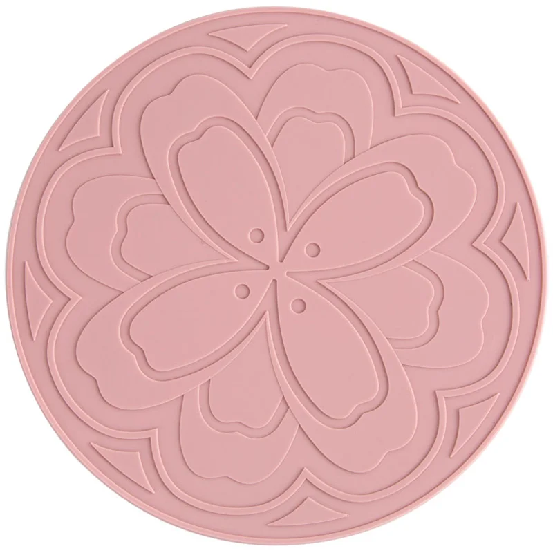 

5pcs/set Thick Circular Heat Insulation Mat Kitchen Mat Cup Mattress PVC Plate Pad Kitchen Tableware Accessories