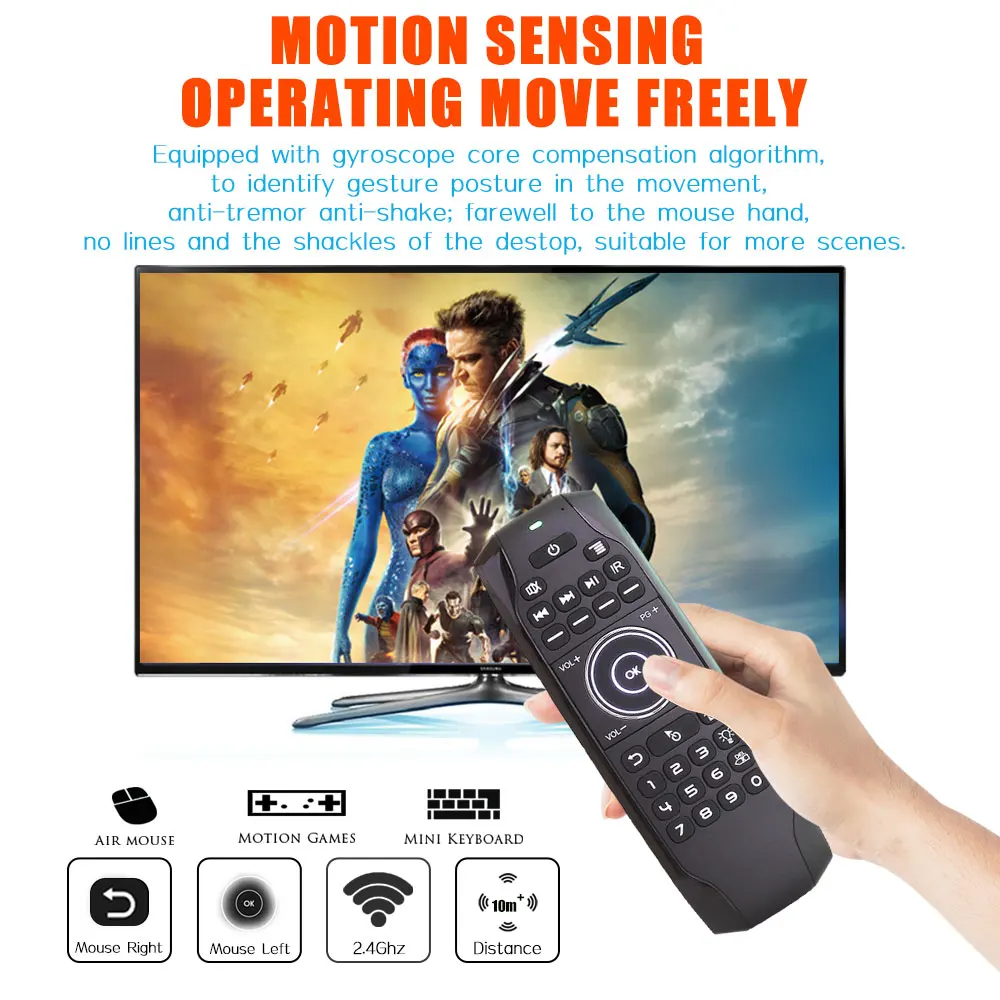 Русская Беспроводная мини клавиатура с подсветкой пульт дистанционного