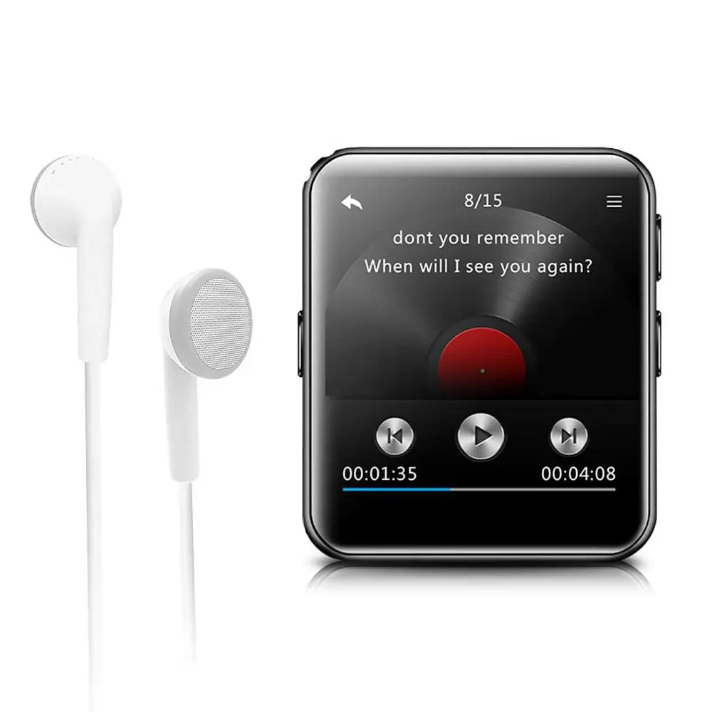 MP3 плеер Bluetooth 4,2 BENJIE-K1 портативный мини спортивный музыкальный плеер сенсорный экран с FM, диктофон для бега