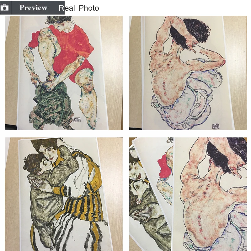 Эскиз фигуры Egon Schiele рисунок на холсте постер настенные картины для гостиной