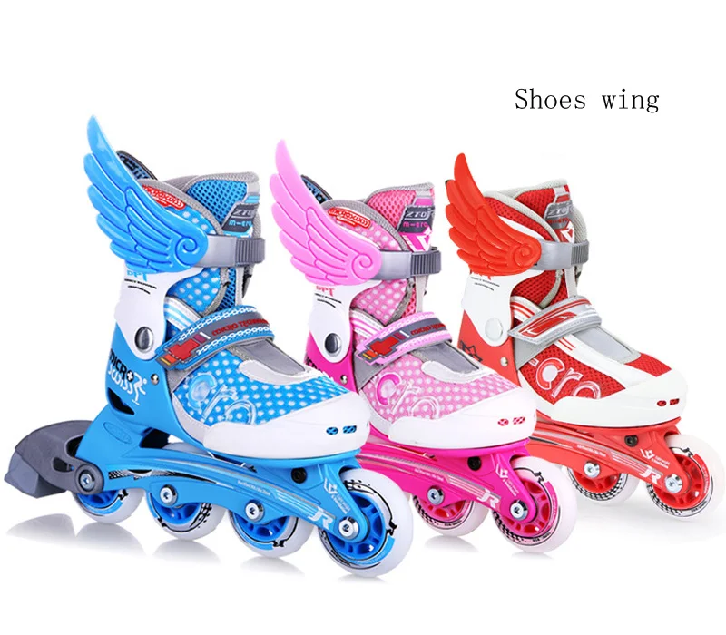 1 пара новинка обувь для катания на роликах орнамент в виде крыльев украшение