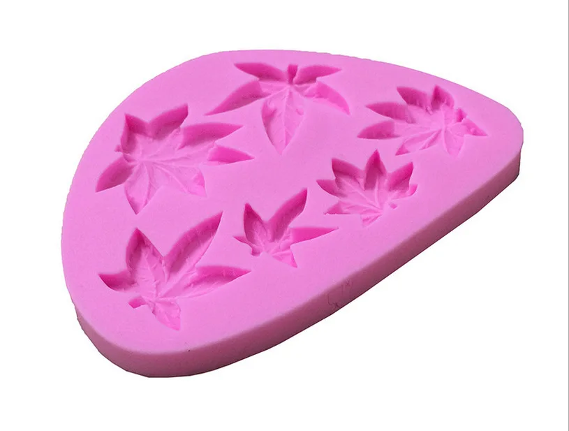 6 Maple Leaf Shape Cake Fondant Molds for Mold Impression Mat Baking Pastry Tools Dessert Decoration 1947 | Дом и сад