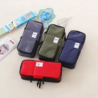 large capacity zipper nylon school pencil case bags multifunction big pen bag for girls boys school supplies