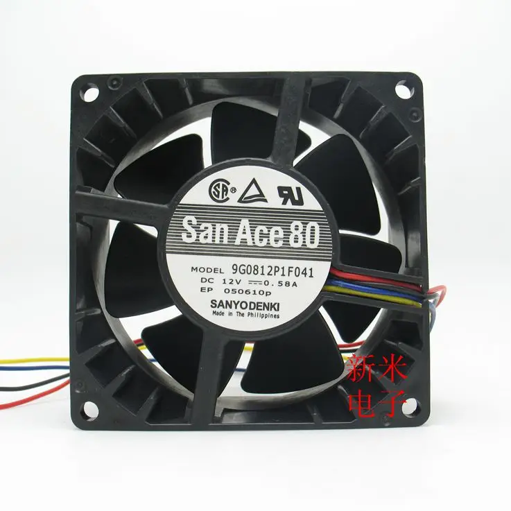 Используется SANYO DENKI SAN ACE 8038 8 см 12V 0.58A 2U серверный блок питания ATX 9G0812P1F041 тишина
