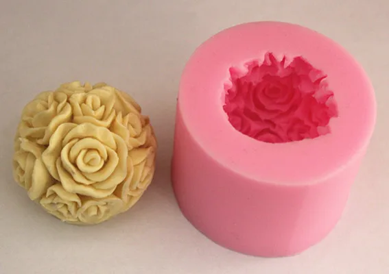 Стерео Роза Силиконовые ручной работы Мыло Свеча Плесень|candle mold|rose siliconesilicone handmade