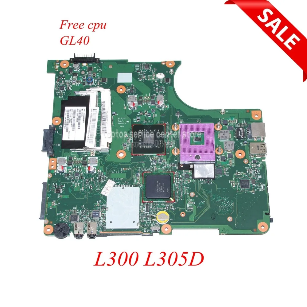

NOKOTION V000138880 V000138330 V000138340 Laptop Motherboard for Toshiba Satellite L300 DDR2 Main board free cpu GL40 SATA