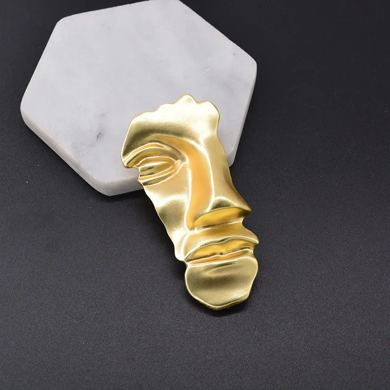Brooches Pins 1PC/1Pair Vintage Abstract Face Mask Metal Earrings Golden Pendant Necklaces | Украшения и аксессуары