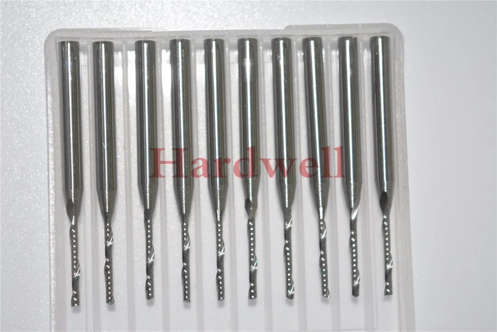 3.175mm*1.5mm*12mm CNC machine solid carbide tungsten end mill woodworking milling cutter 1 Flute PVC MDF acrylic wood | Инструменты