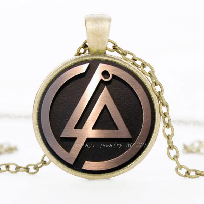 Горячая Мода Linkin Park логотип кулон ожерелье ювелирные изделия стеклянный купол ожерелья для мужчин женщин поклонников аксессуары подарок
