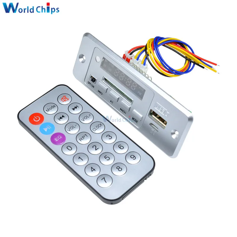 Автомобильный MP3 декодер 5 в декодирующий модуль 2*3 Вт Bluetooth усилитель модуль MP3 WAV u-диск TF карта Mini USB с пультом дистанционного управления