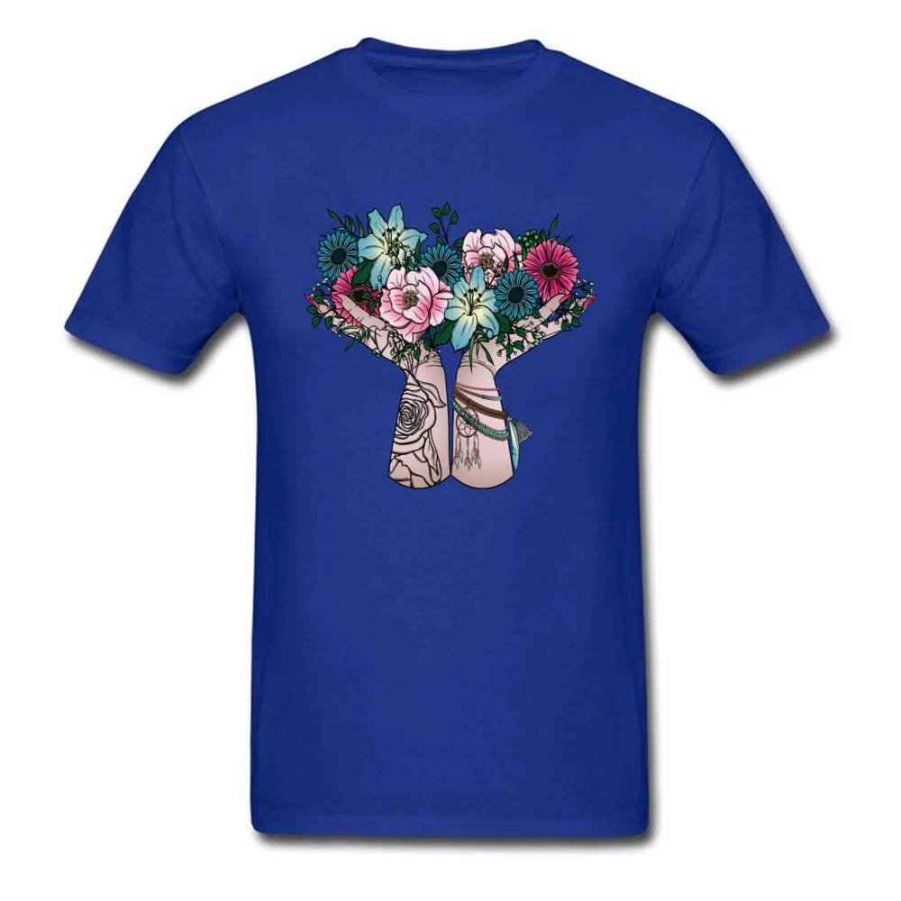 Скидка мужские футболки богемные букеты топы с принтом Хлопковая женская одежда
