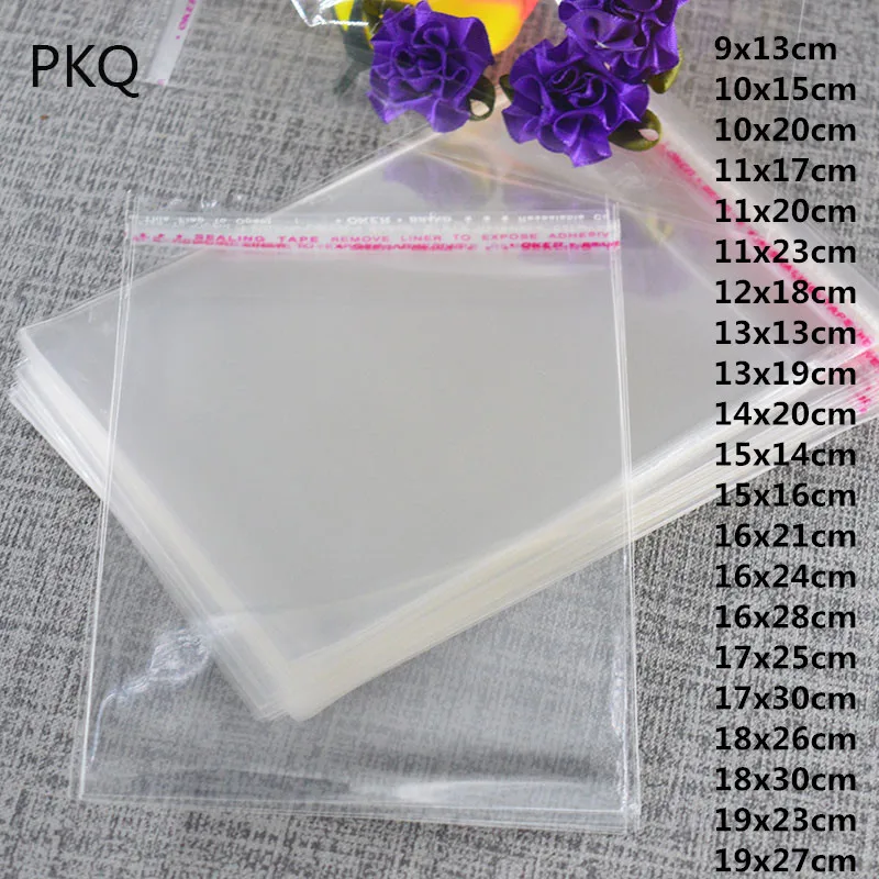 

500pcs New Arrival Plastic Bag Clear Self Adhesive Bag Self Sealing Gift Jewelry Packing Bag Resealable Cellophane Poly OPP Bags