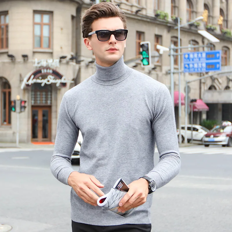 2016 Новый брендовый мужской шерстяной свитер осенне зимний толстый трикотажный