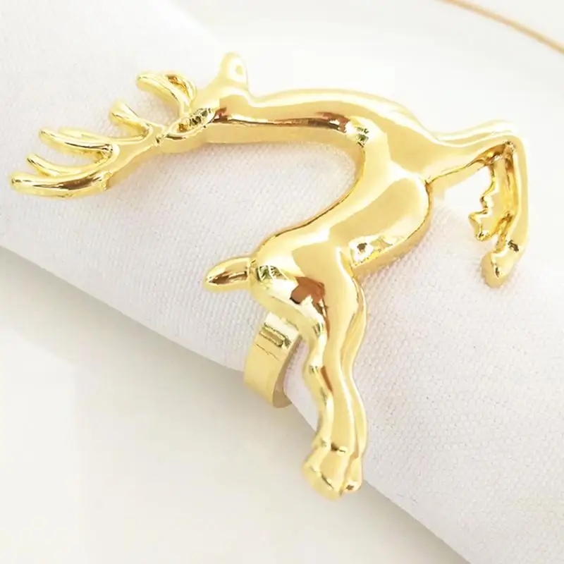 10 шт./партия кольцо для салфетки в форме оленя кольца стола декоративное