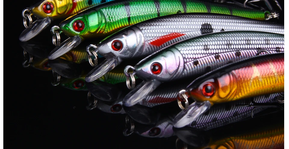 5 шт./лот, приманка для рыбалки, набор для рыбалки(10 см) 6# крючки PESCA Рыбная ловля Реалистичная Рыба гольян приманки воблер isca, искусственный жесткие приманки рыболовные снасти WQ42DB