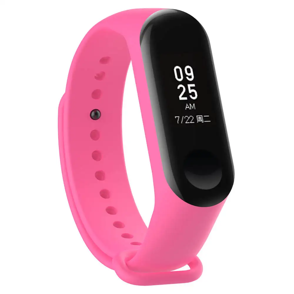 Ремешок для Xiaomi Mi Band 3 Смарт-браслет аксессуары для Xiaomi Mi Band 4 ремешок для смарт-браслета для Xiaomi Mi band 4 спортивный браслет - Цвет ремешка: pink