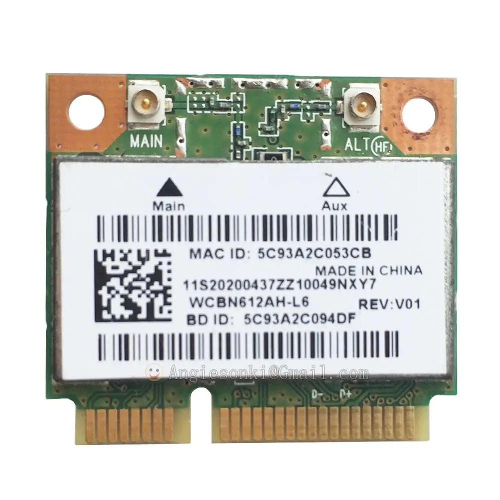 Беспроводная LAN карта QCWB335 AR956X Wi Fi + BT4.0 половинный PCI E 2 4 ГГц 802.11b/g/n для Lenovo IdeaPad S510p