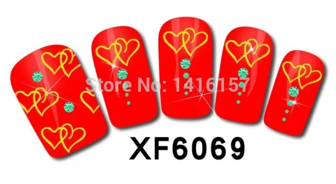 Мода позолоченные Серии 3D Дизайн Совет Nail Art Наклейки Наклейка Маникюр