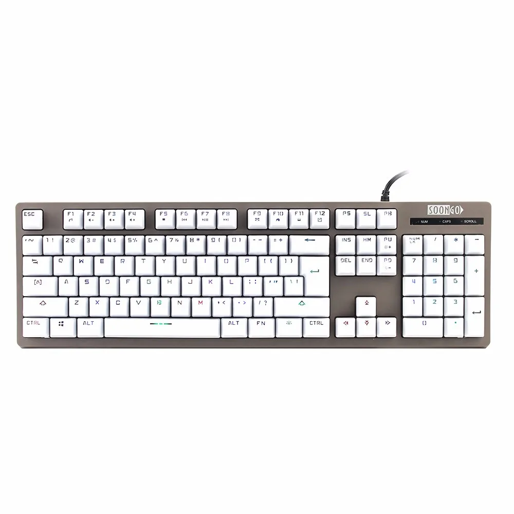 Игровая клавиатура со светодиодной подсветкой водостойкая 107 клавиш USB|keyboard led