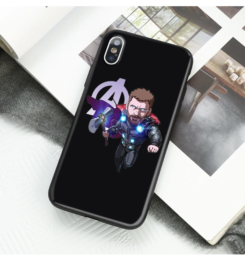 Marvel Мстители Железный человек Капитан Америка Тор мягкий чехол для телефона из