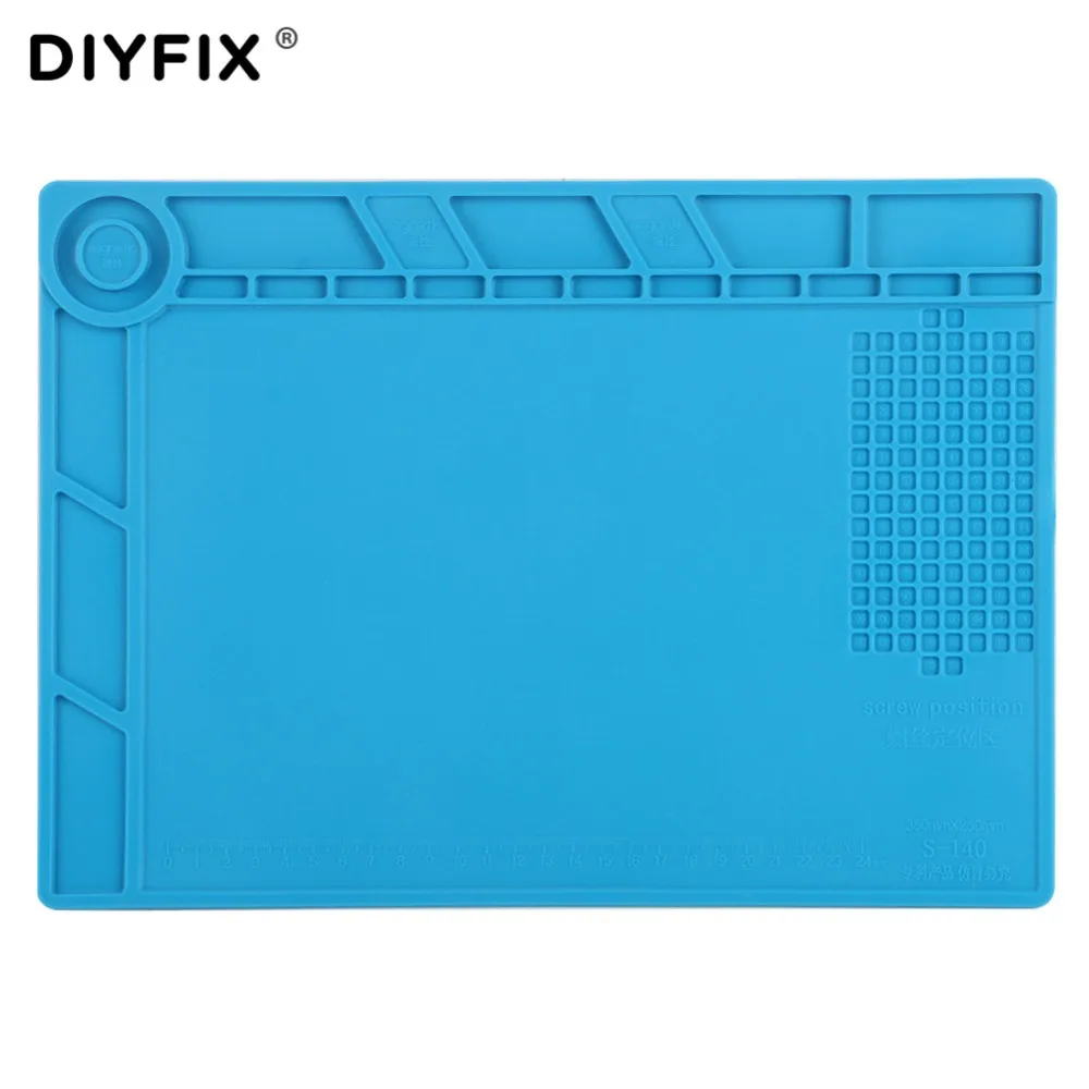 Коврик DIYFIX S140 из мягкого силикона паяльный коврик теплоизоляционный настольная