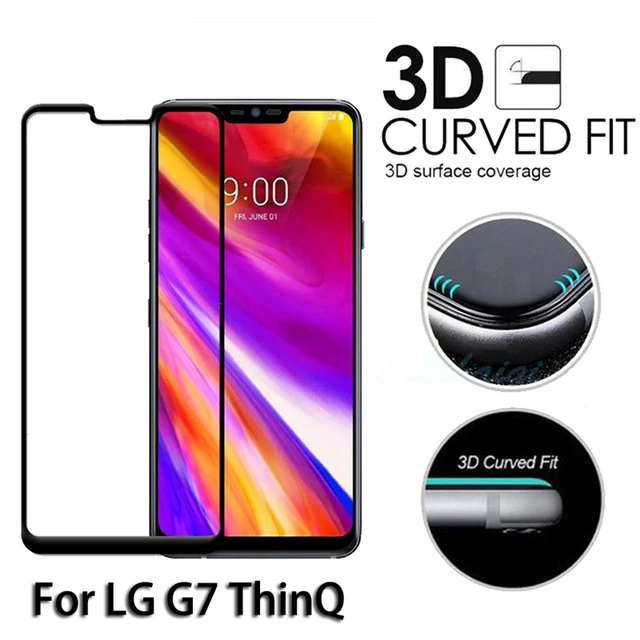 3D закаленное стекло с закругленными краями для LG G7 ThinQ полное покрытие 9H защитная