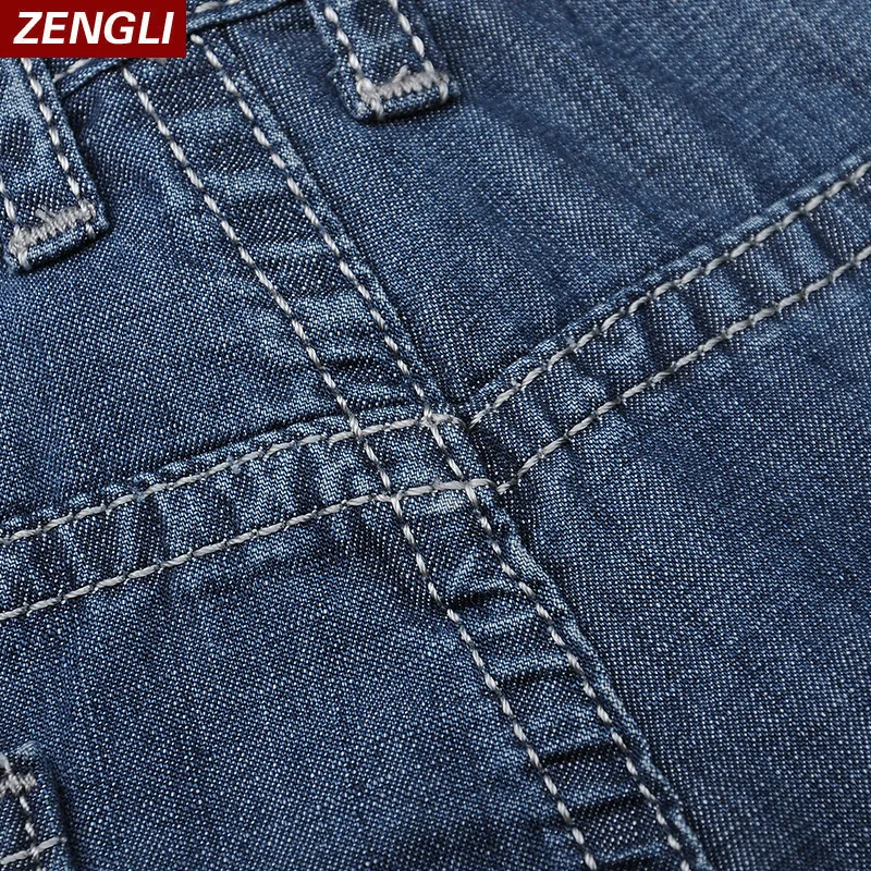 ZENGLI модные для мужчин эластичные джинсы женщин размера плюс 46 48 хорошо