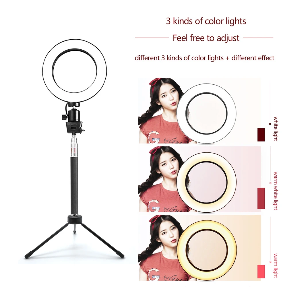 Travor Dimmable 64 шт. светодиодный кольцевой светильник для селфи 3200 5500k фотосъемки с