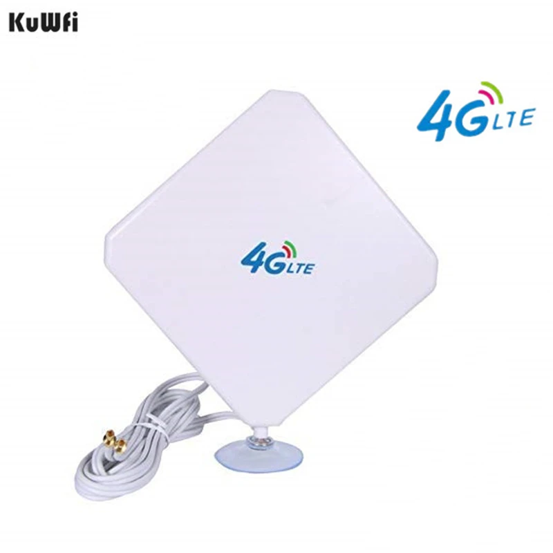 white KuWFi 4G LTE Антенна 35dBi SMA разъем длинный диапазон сети с SMA мужской C для 4G модем/маршрутизатор/точка доступа с присоской - Цвет: white