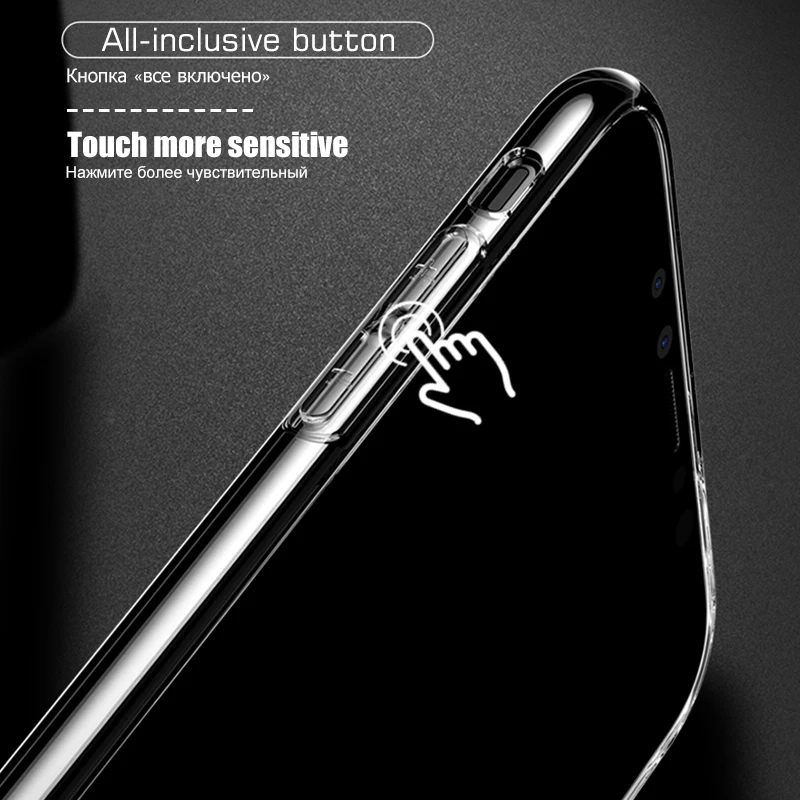 Мягкий чехол Tansparent из тпу для iPhone XR XS Max X 10 8 7 6 S Plus 5 SE 4 ультратонкий силиконовый