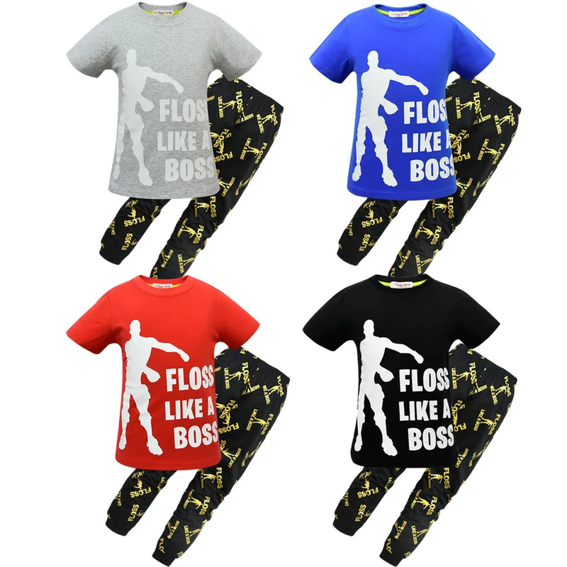 Спортивный костюм с надписью Floss Like A Boss детские пижамы для девочек на ночь одежда
