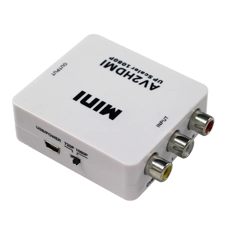 Преобразователь сигнала RCA2HDMI AV в HDMI1080P AV2HDMI Mini HDMI преобразователь для ТВ VHS VCR DVD