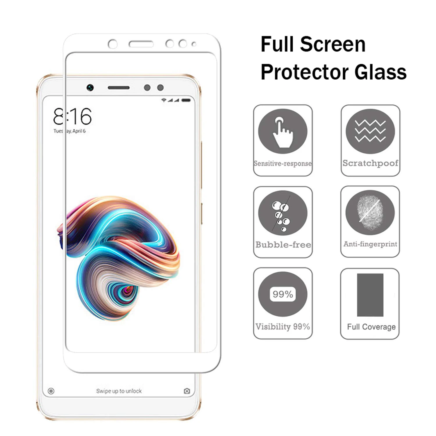 AFY полное покрытие из закаленного стекла для Xiaomi Redmi Note 4 5 Pro защита экрана окна на