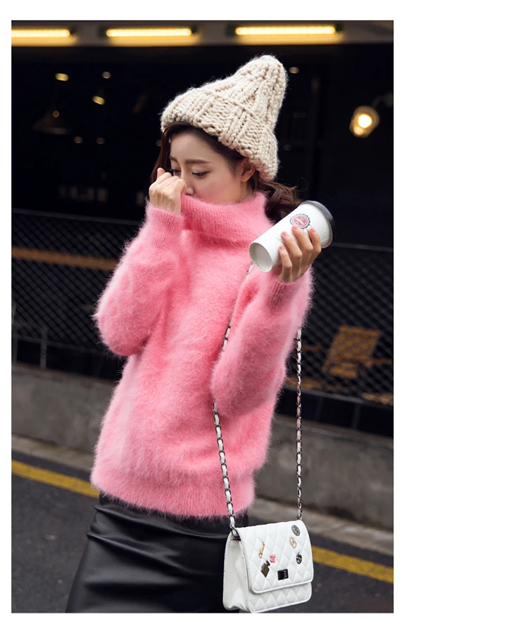 100% mink cashmere sweater women knitted and pullover pure free transport T1710 | Женская одежда