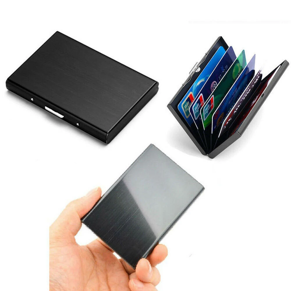 Card Case for Multi-function Box Stainless Steel Holder Wallet Credit ID Travel Slim Men 2 Colors Fashion Storage Bags | Дом и сад